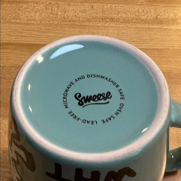 # 0851+ Blue Mug with White Horse Thunder ( WHT) Handmade Painting. 16oz - Picture 2 of 6